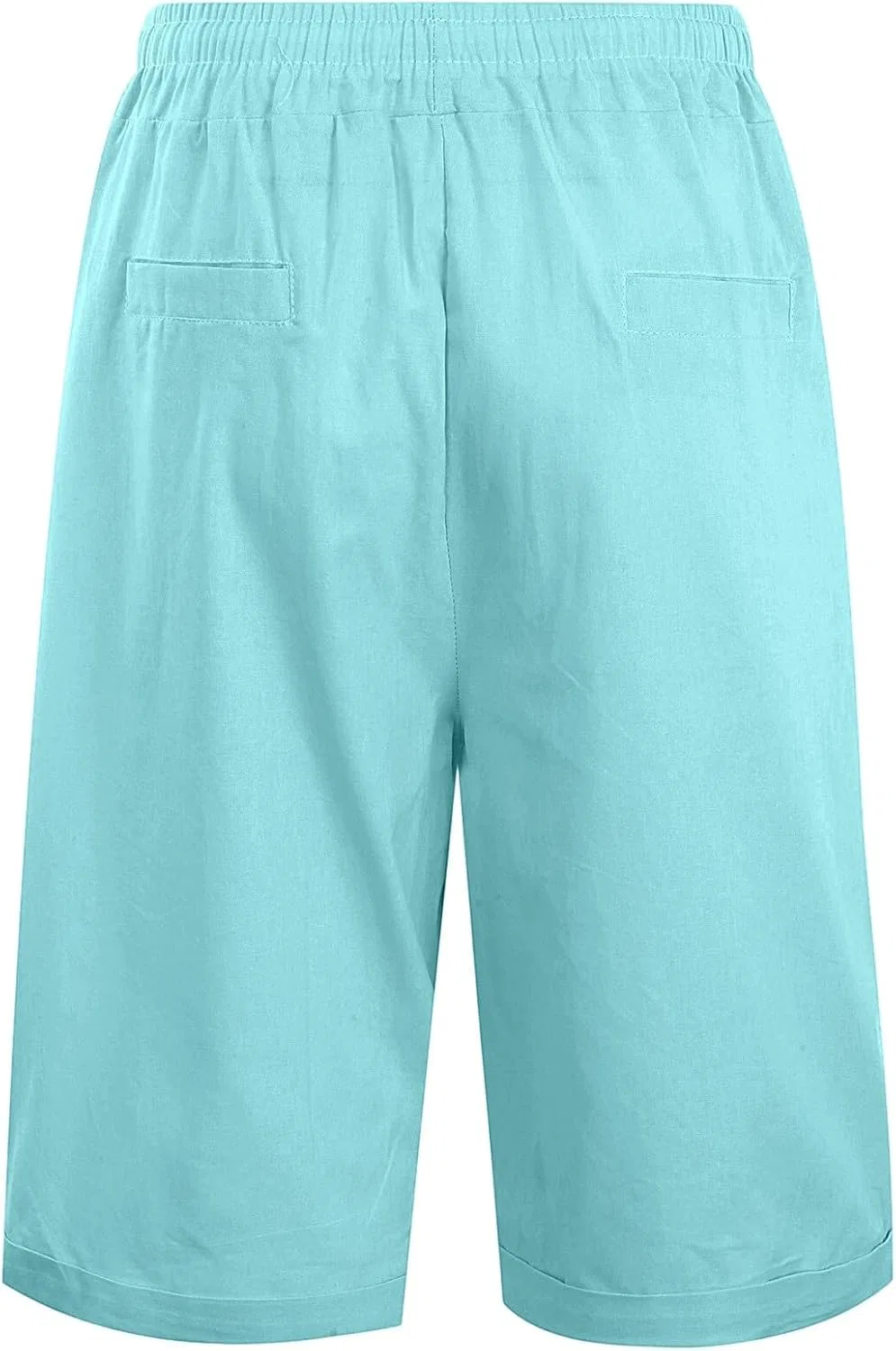 Шорты бермуды для женщин, лен, Mint Green — фото 4