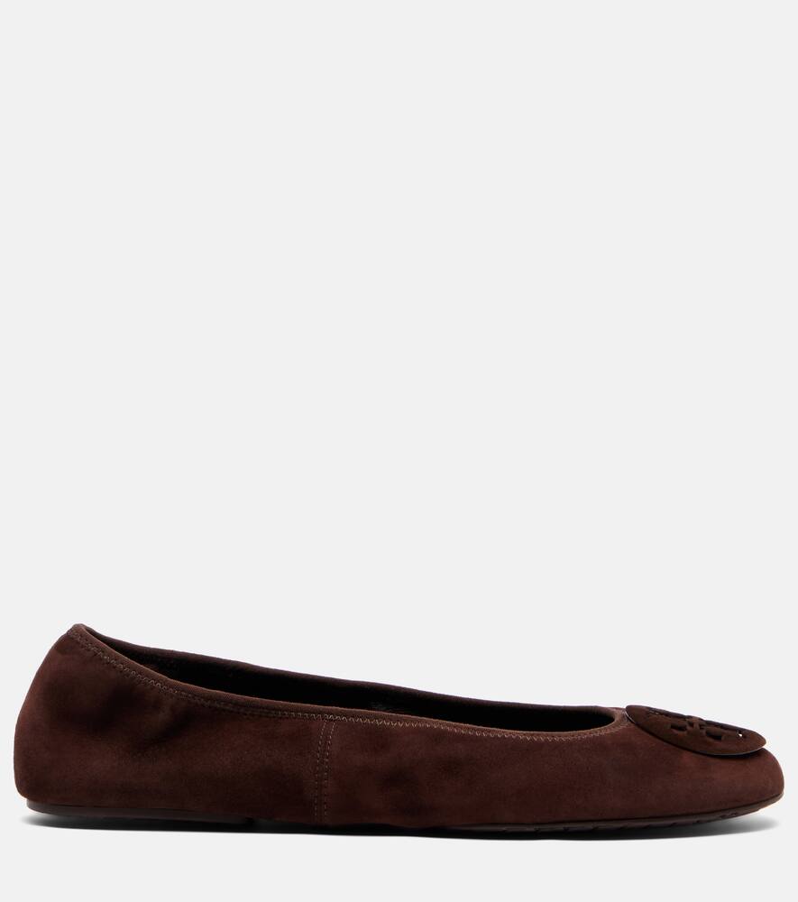 Балетки Reva Travel из замши Tory Burch, Dark Cocoa/Dark Cocoa — фото 4