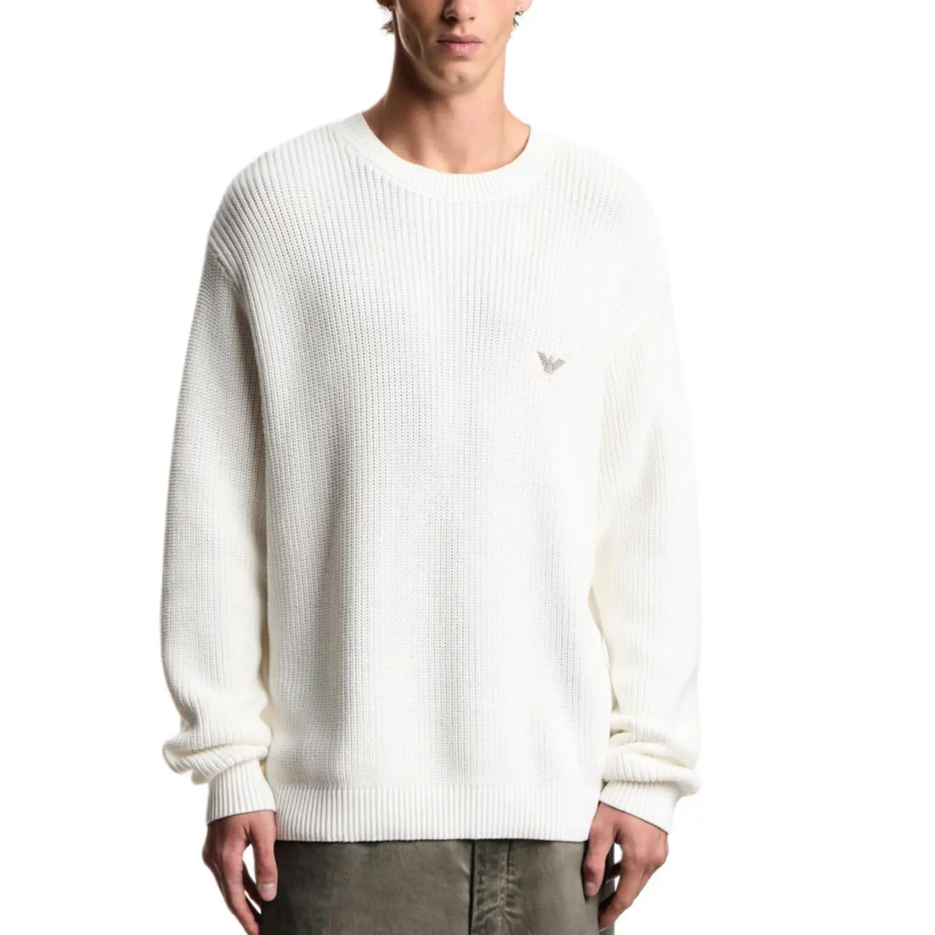 Мужская трикотажная одежда SS26 Emporio Armani, экрю — фото 4