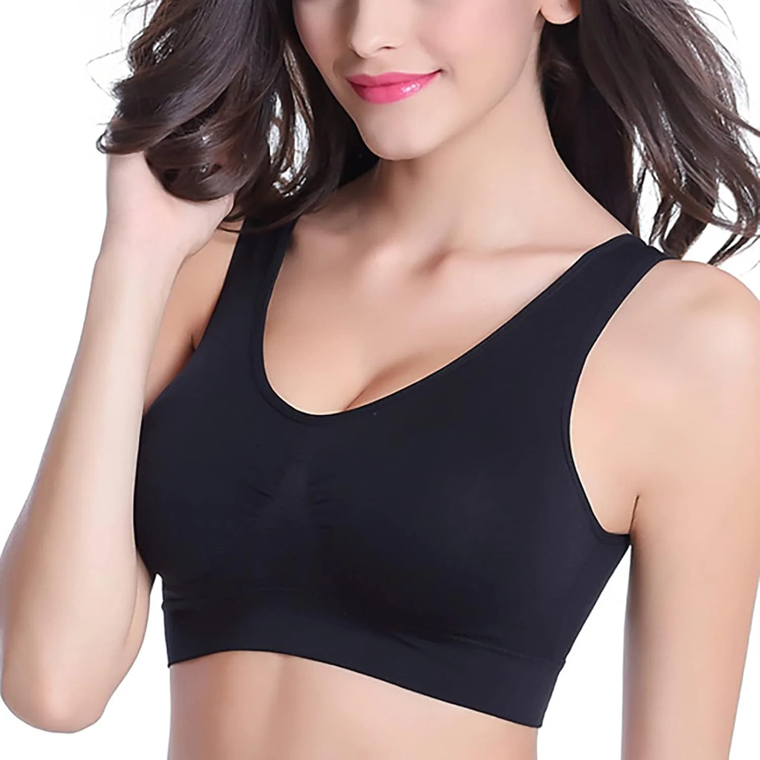 Спортивный бюстгальтер Breathable Cool Liftup Air Bra, Generic, чёрный