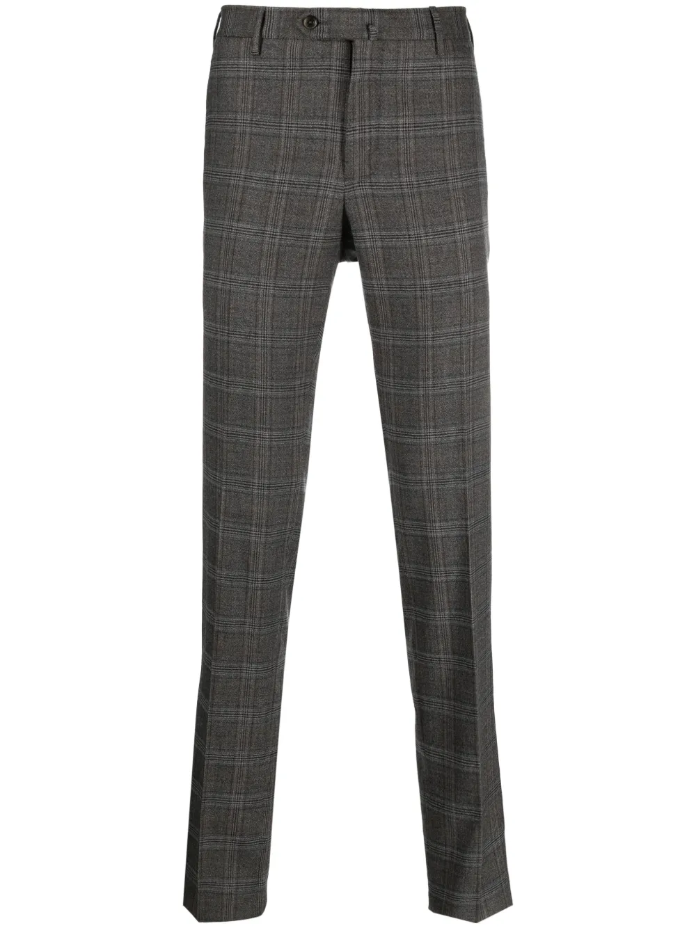 

Клетчатые брюки строгого кроя Pt Torino, серый