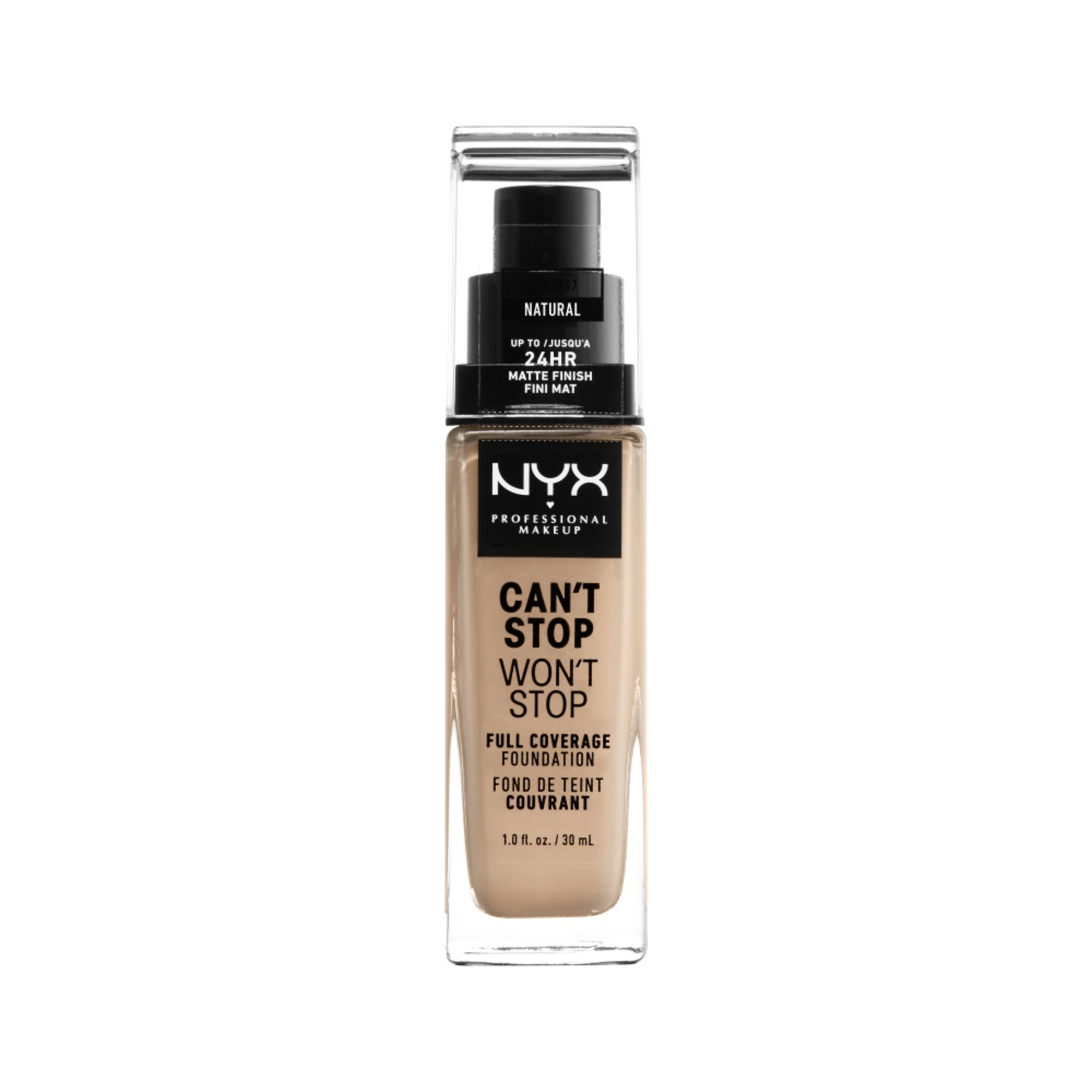 

Натуральный жидкий тональный крем для лица Nyx Professional Makeup Can'T Stop Won'T Stop, 30 мл