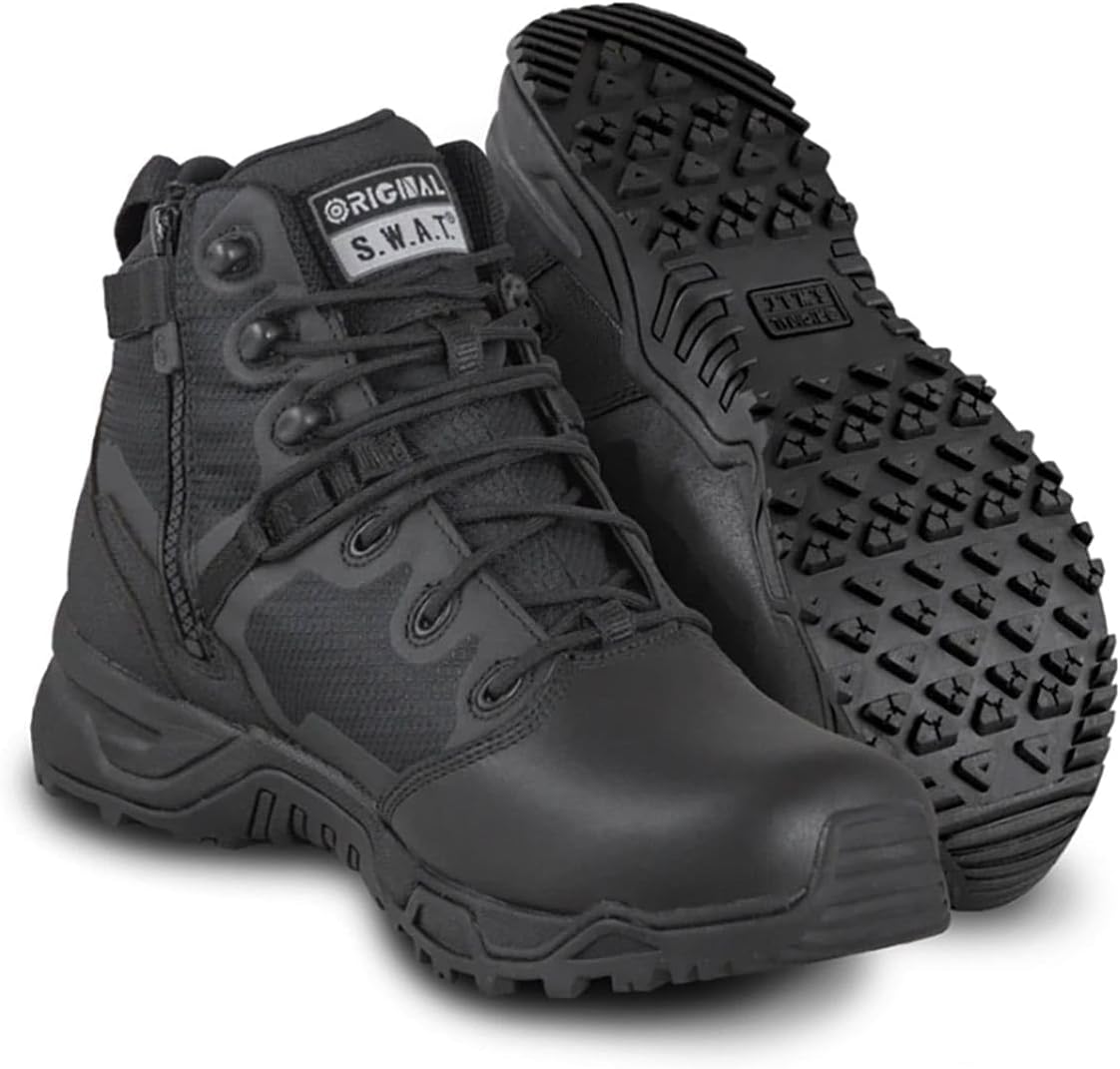 

Оригинальные унисекс-ботинки S.W.A.T. Alpha Fury 6 с боковой молнией, кожаным носком и водонепроницаемые Original S.W.A.T., черный