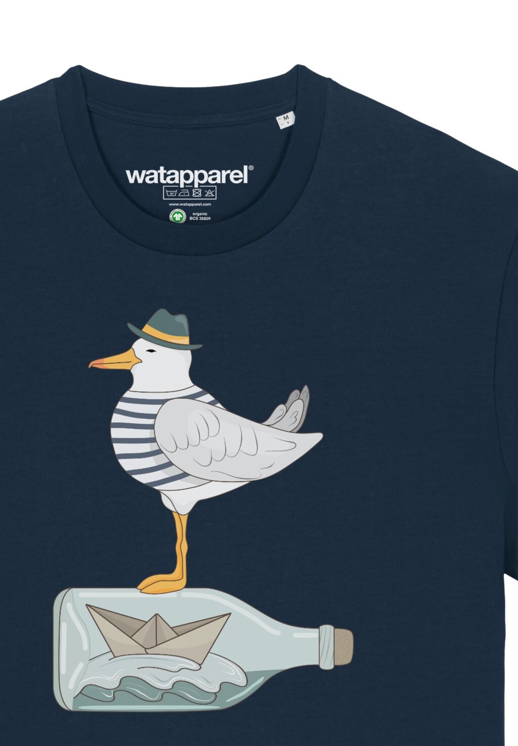 

Футболка с принтом MÖWE MIT HUT watapparel, темно-синий