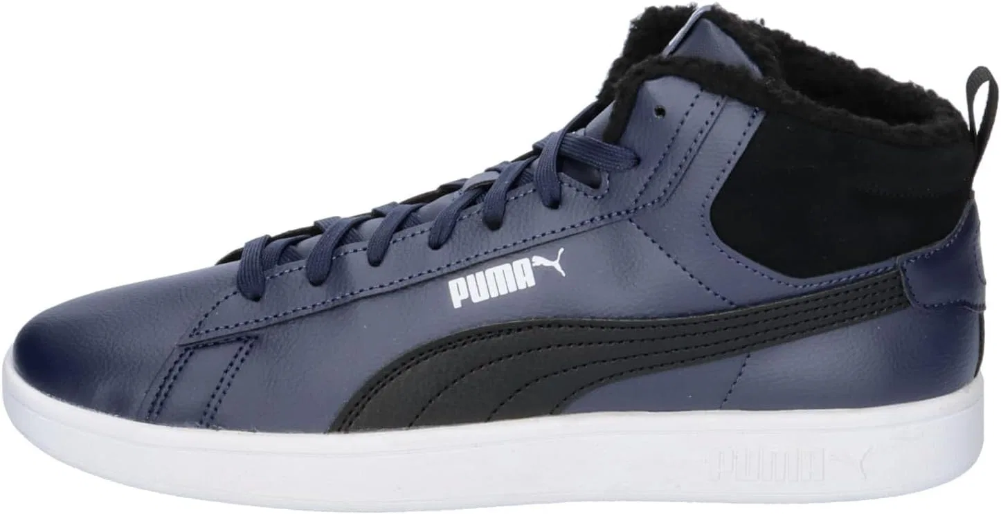 Кроссовки Puma Unisex Smash 3.0 Mid WtrSneaker, Navy Black White Blue — фото 2