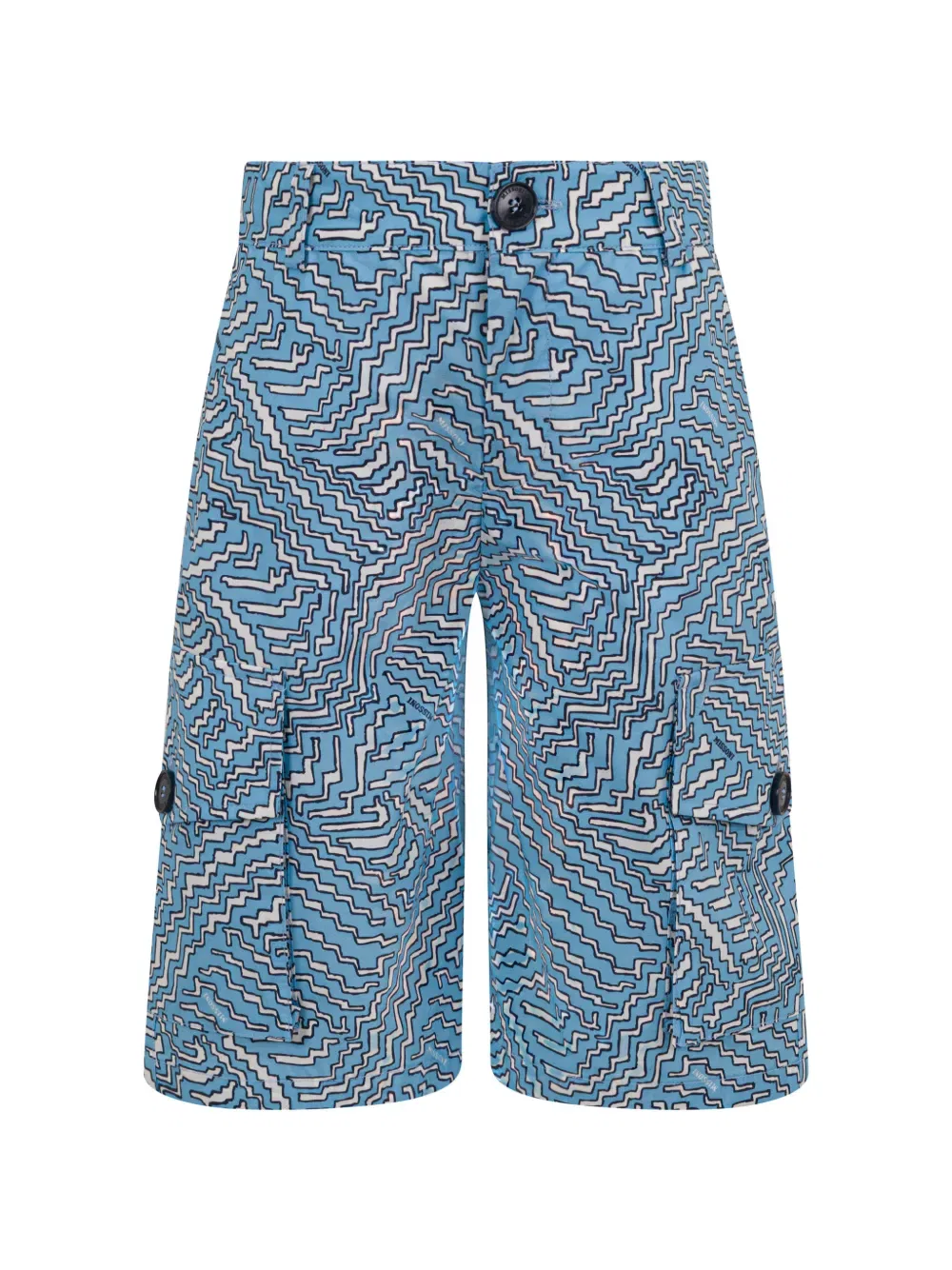Шорты-карго с узором Missoni Kids, синий