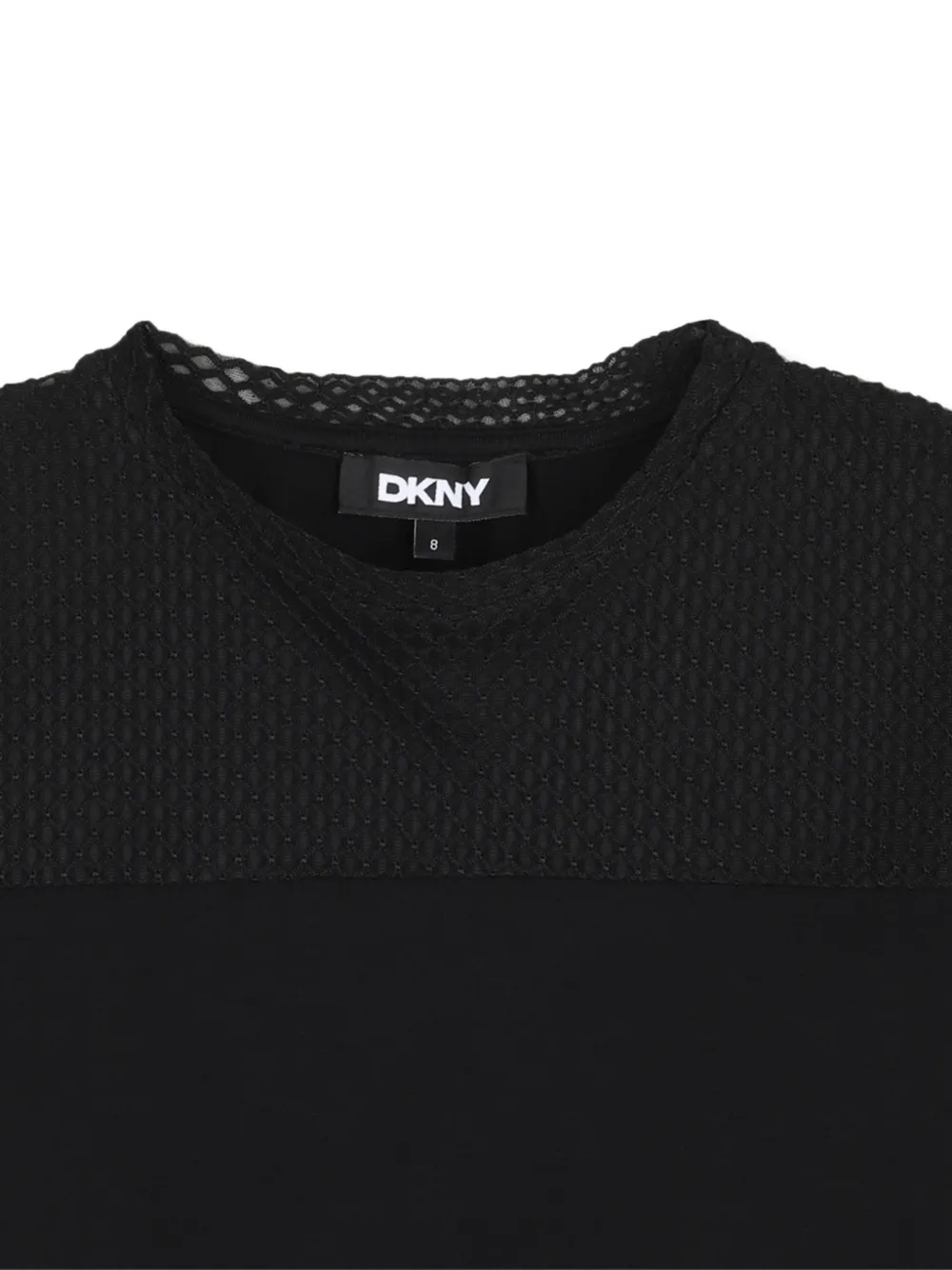 Футболка с сетчатыми вставками Dkny Kids, черный — фото 3