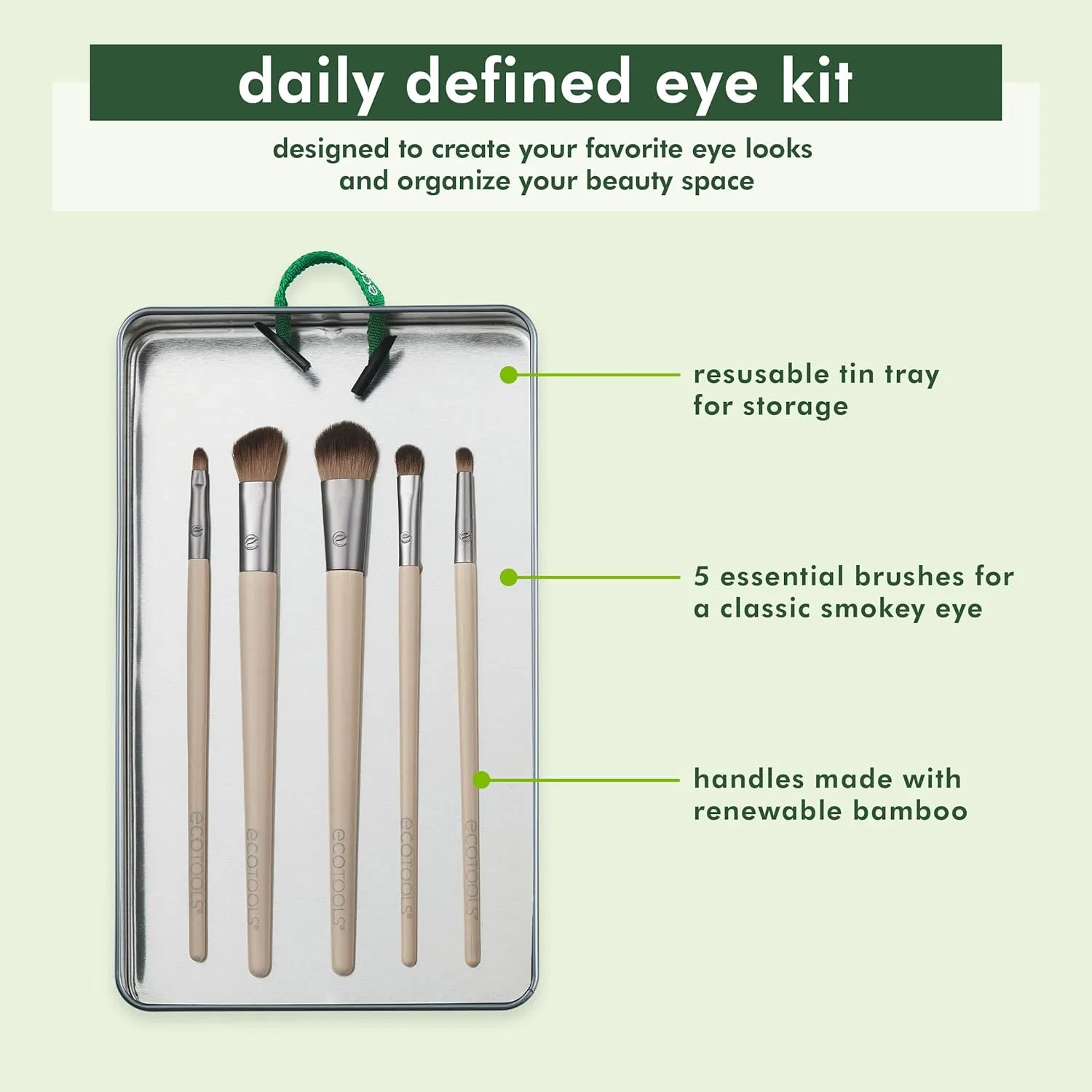 Набор кистей для теней EcoTools Daily Defined Eye Set с отсеком для хранения Ecotools — фото 2