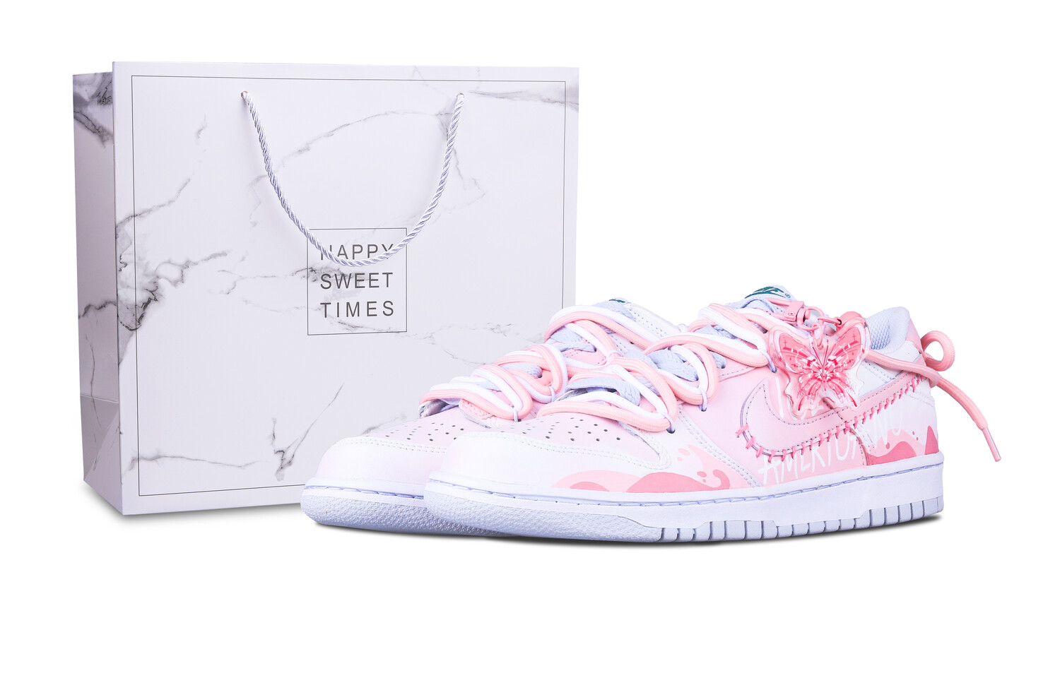

Кроссовки Nike Dunk Skateboard Shoes Women's Low-Top White, Розовый, Кроссовки Nike Dunk Skateboard Shoes Women's Low-Top White