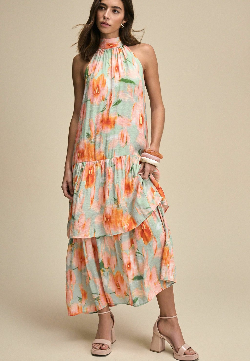 

Платье макси HALTER TIE Next, синий