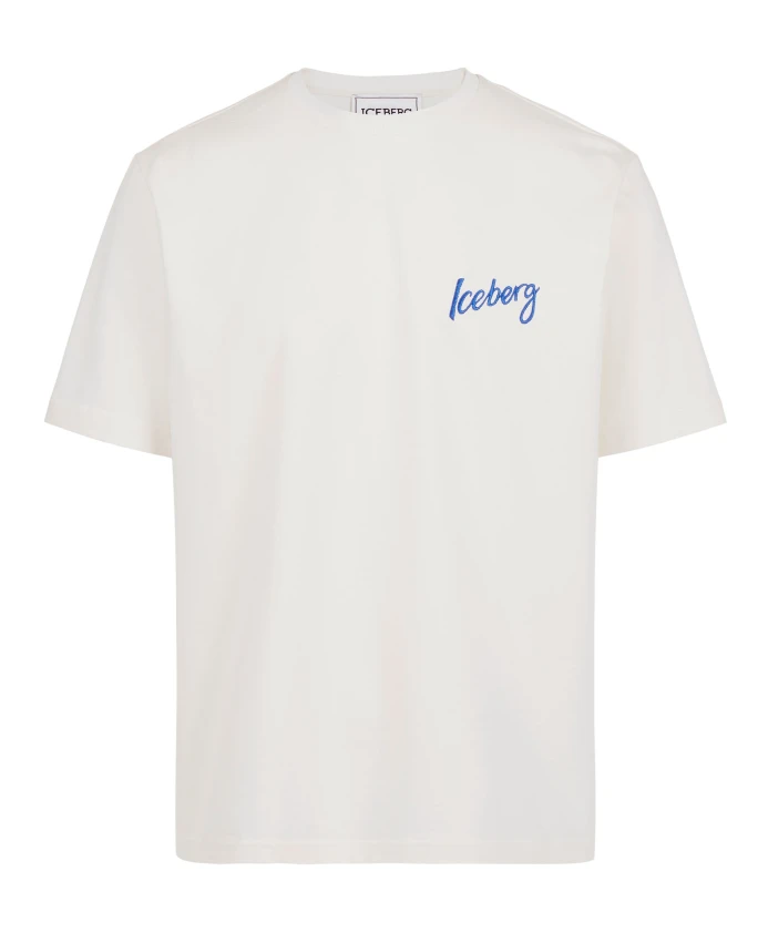 

Культовый и современный: футболка Iceberg Dinner в ванильном цвете. Iceberg, белый