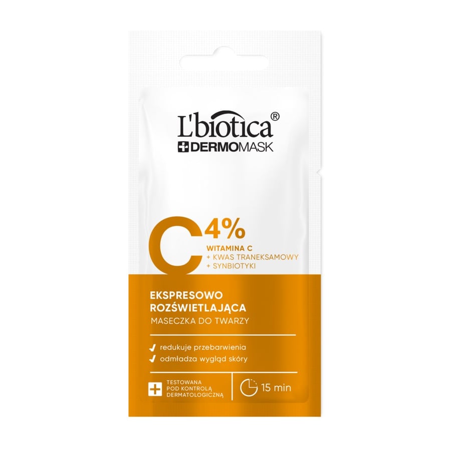 

L'biotica Dermomask Express осветляющая маска с витамином С 8 мл