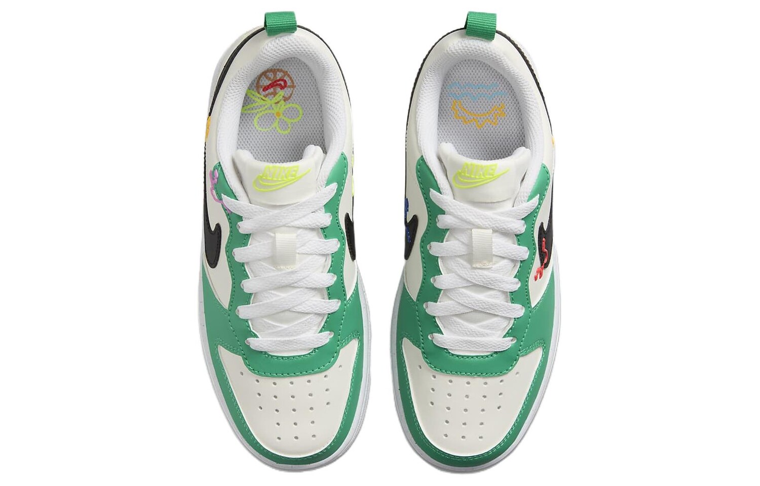 Женские кроссовки для скейтбординга Nike Court Borough Low, White/Green — фото 3