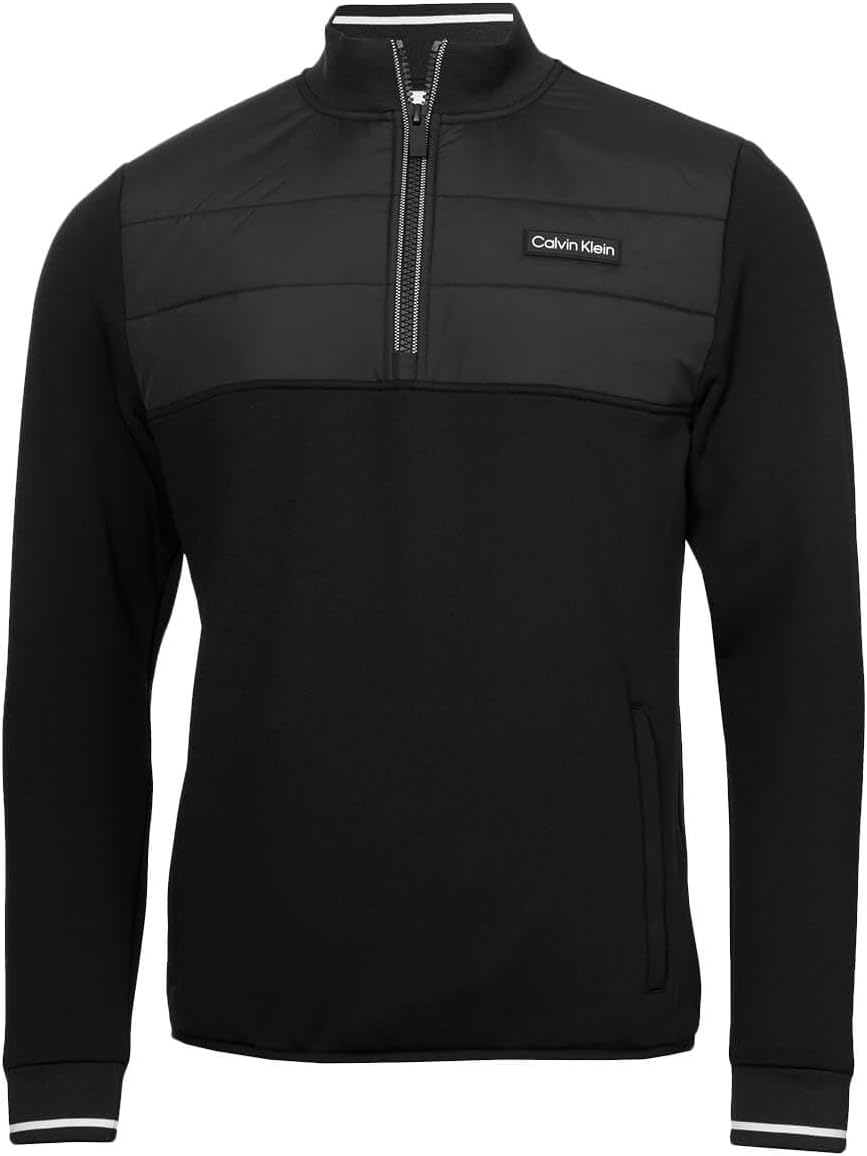 

Мужской гибридный свитер Calvin Klein Baylor Creek Comfortbable с застежкой-молнией на половину длины, Black