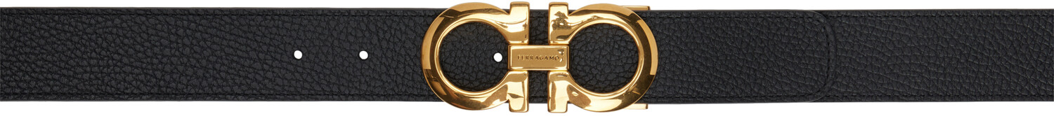 

Двусторонний ремень Key Focus черного и коричневого цвета Ferragamo