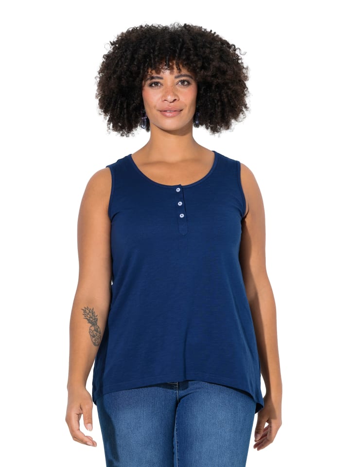 

Angel of Style Вязаный топ темно-синего цвета