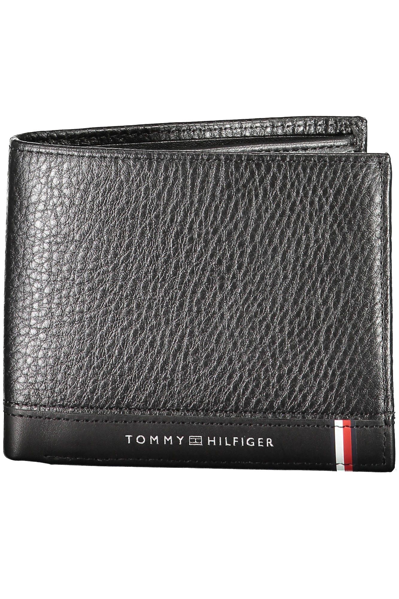 

Черный полиуретановый мужской кошелек Tommy Hilfiger