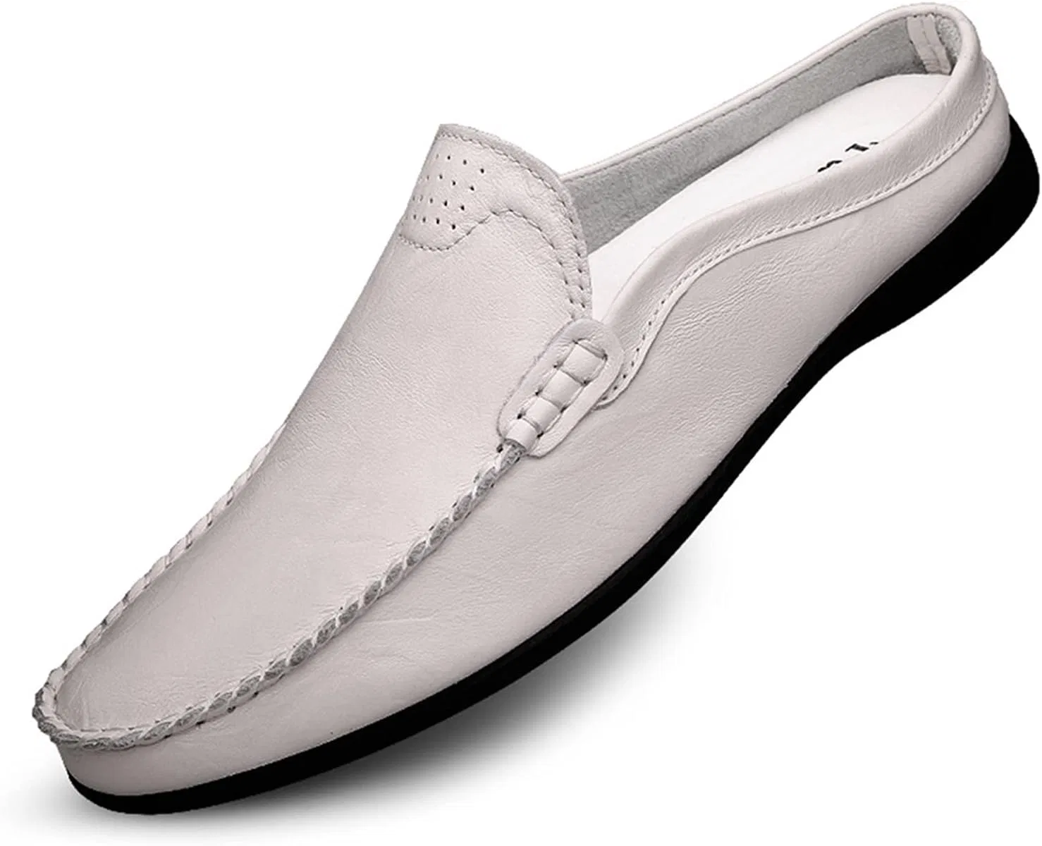 Мокасины кожаные без бренда White PUGHGAETZF