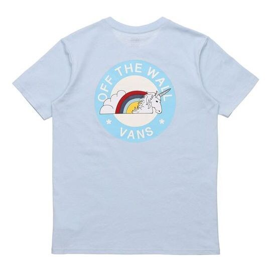 

Футболка printing short sleeve light blue Vans, голубой