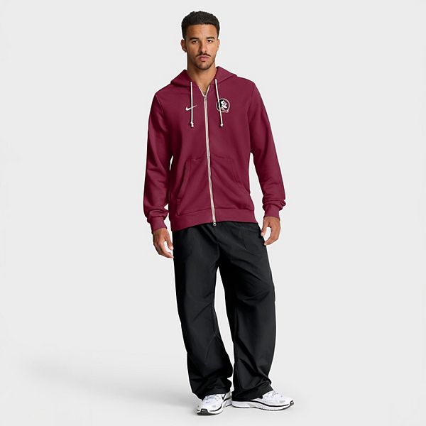 Мужская толстовка garnet florida state seminoles 2025 sideline standard issue dri-fit с молнией Nike — фото 4