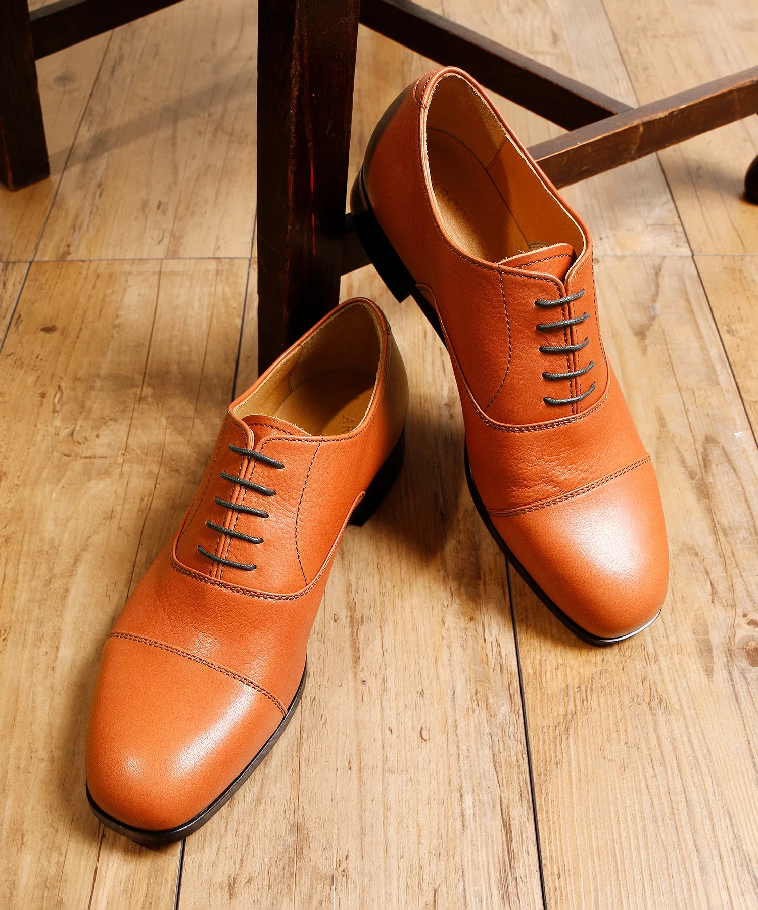 Мужские кожаные туфли PADRONE ARCOLLETTA EX DERBY STRAIGHT TIP коричневые