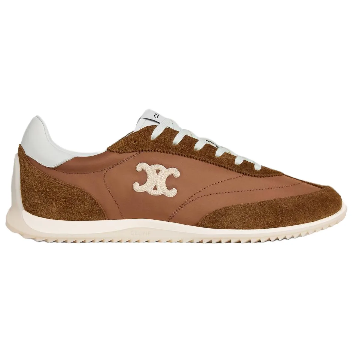 CELINE Triomphe Calfskin Low top Casual Shoes 1cm мужские коричневые — фото 3