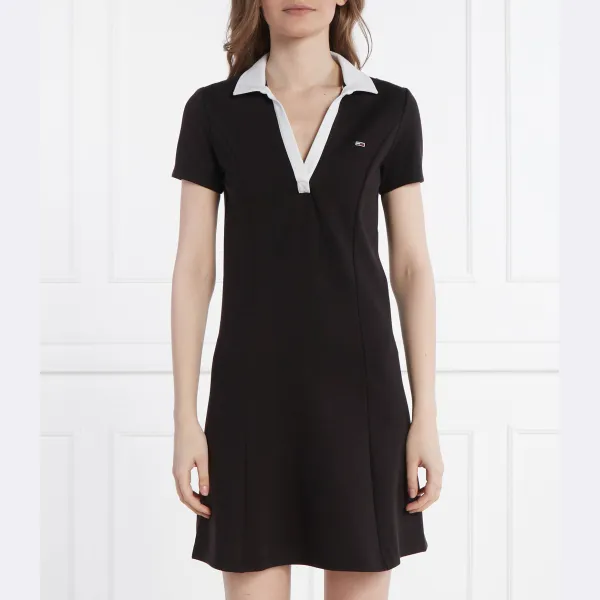 

Контрастное платье vpolo Tommy Hilfiger, черный