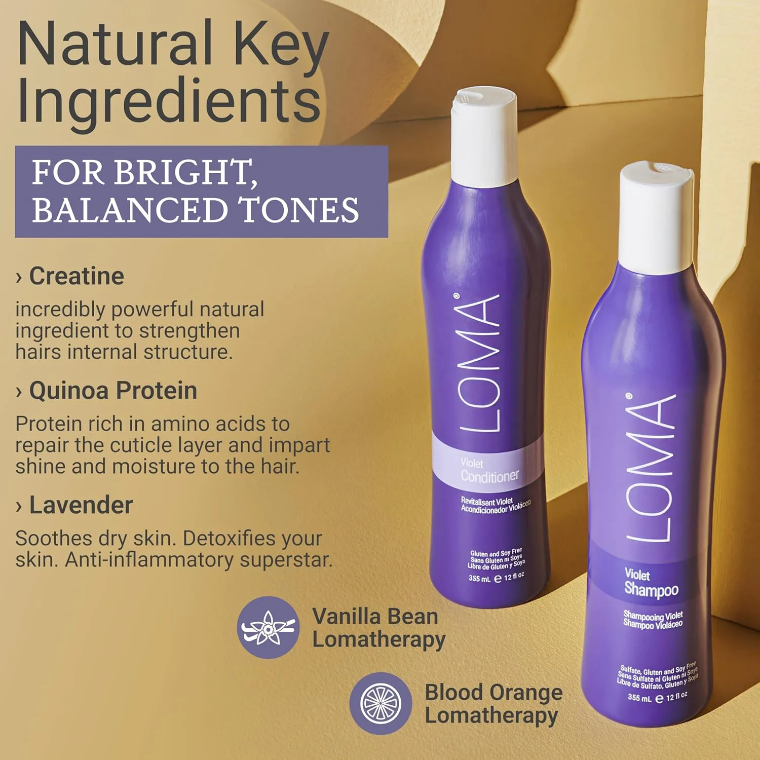 Loma Hair Care Violet Duo: шампунь и кондиционер 2000 мл (1 шт.) — фото 3