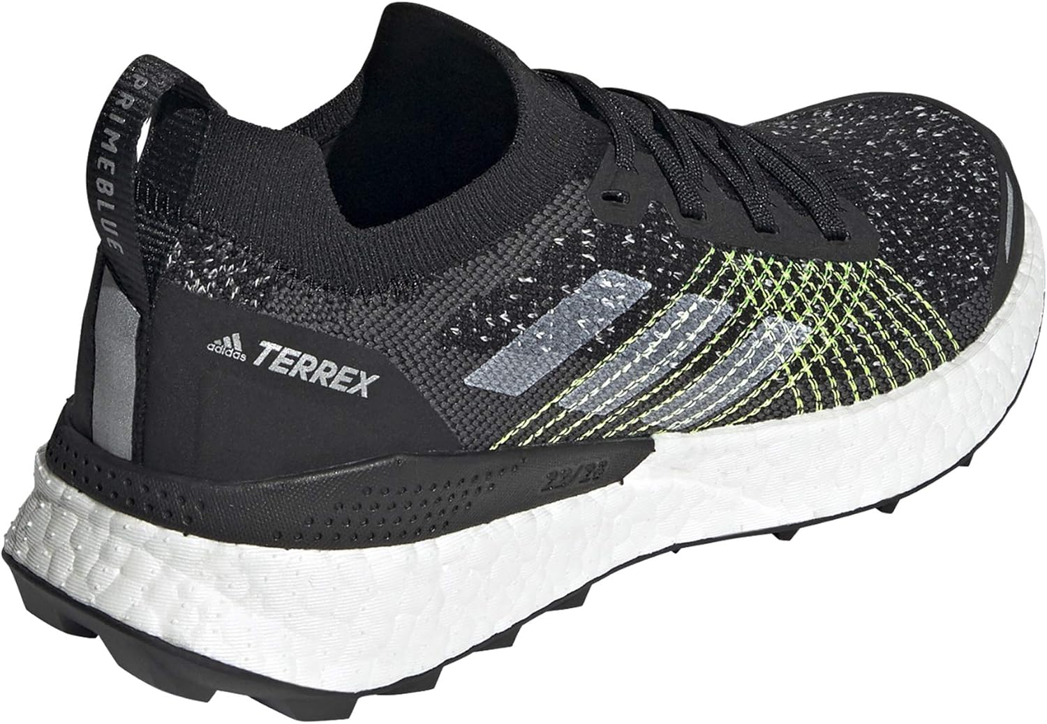 Кроссовки Adidas Terrex Two Ultra Parley Acid Mint/Black/Screaming Pink 10 D (М), белый/черный/желтый — фото 4