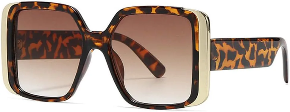 

Стильные разноцветные солнцезащитные очки для женщин, винтажные солнцезащитные очки для мужчин, уникальные очки с защитой от УФ-излучения UV400 TVTBBVV, Leopard