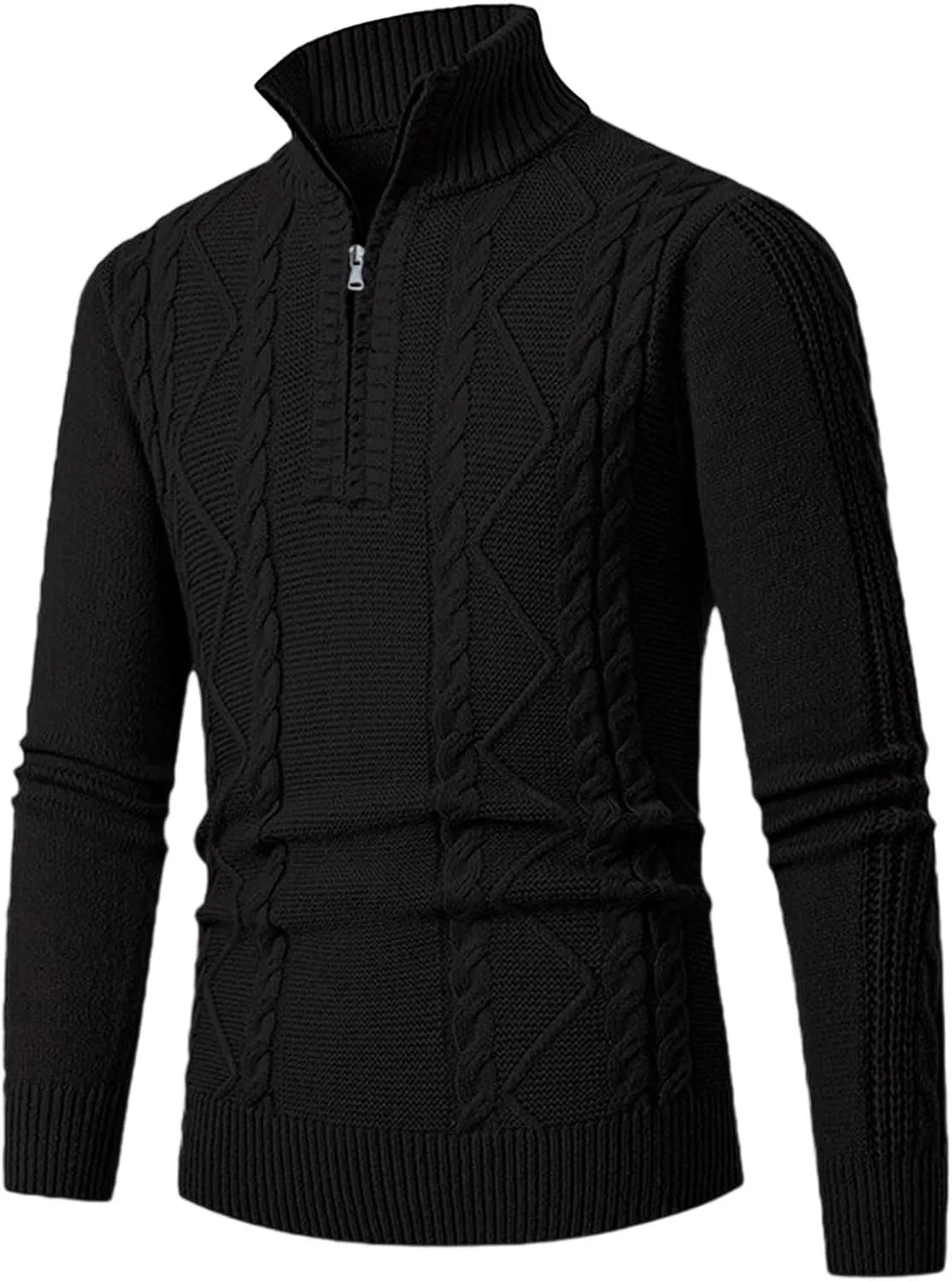 

Мужской свитер Cambkatl с воротником-поло и молнией на 1/4, Slim Fit