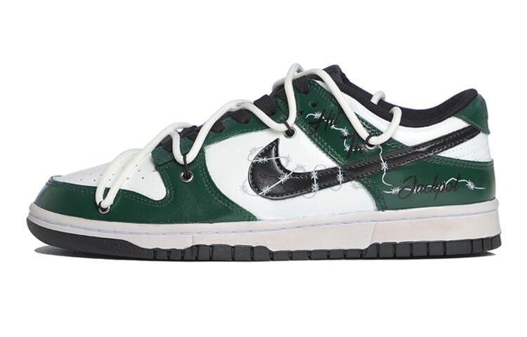 

Кроссовки Nike Dunk Skateboard Shoes Men Low-Top White/Green, зеленый