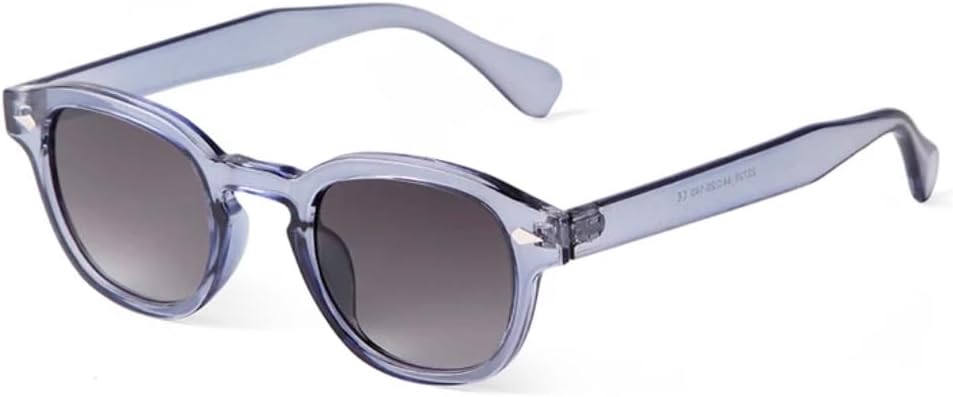 

Модные прозрачные синие круглые солнцезащитные очки для женщин и мужчин в стиле ретро с заклепками, черепаховой оправы, маленькие солнцезащитные очки с защитой от УФ-излучения UV400 SZVVBKK, 19