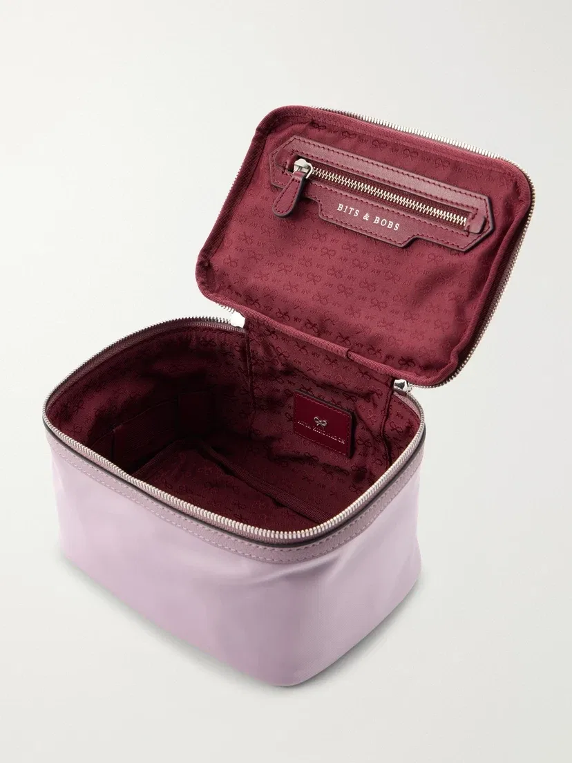 Косметичка «Сакура» из ракушки, отделанная кожей Anya Hindmarch, фиолетовый — фото 4