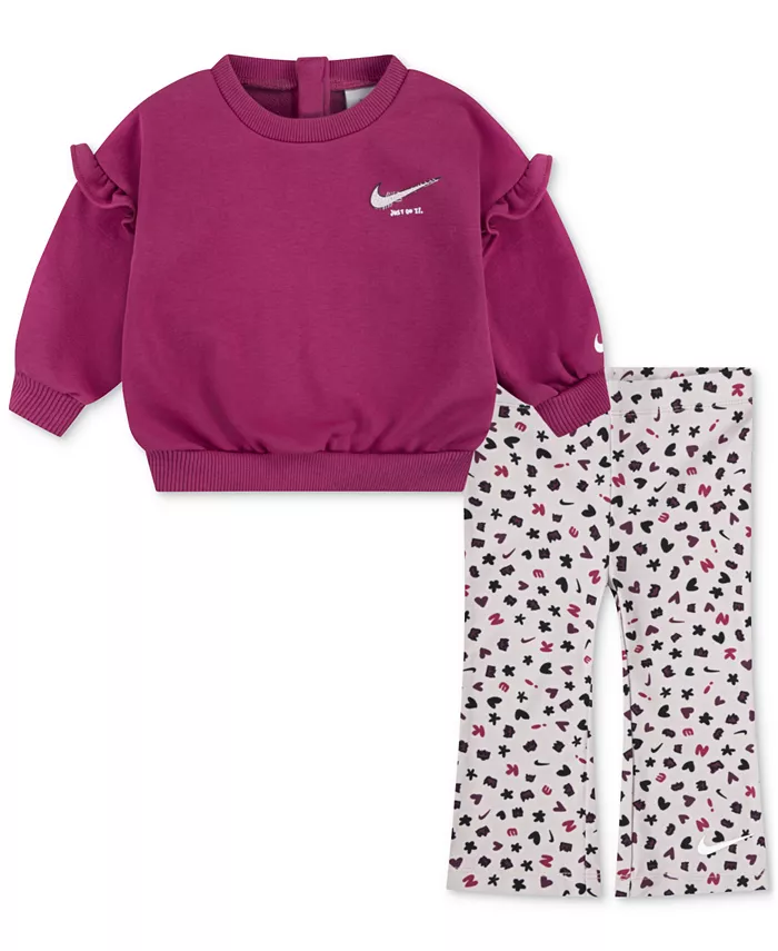 

Детский комплект из 2 предметов: топ и леггинсы Nike, фиолетовый