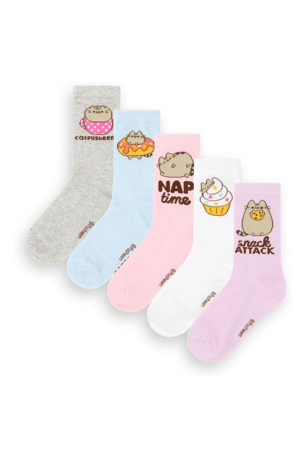 

Женские носки Pusheen, 5 упаковок Vanilla Underground, розовый