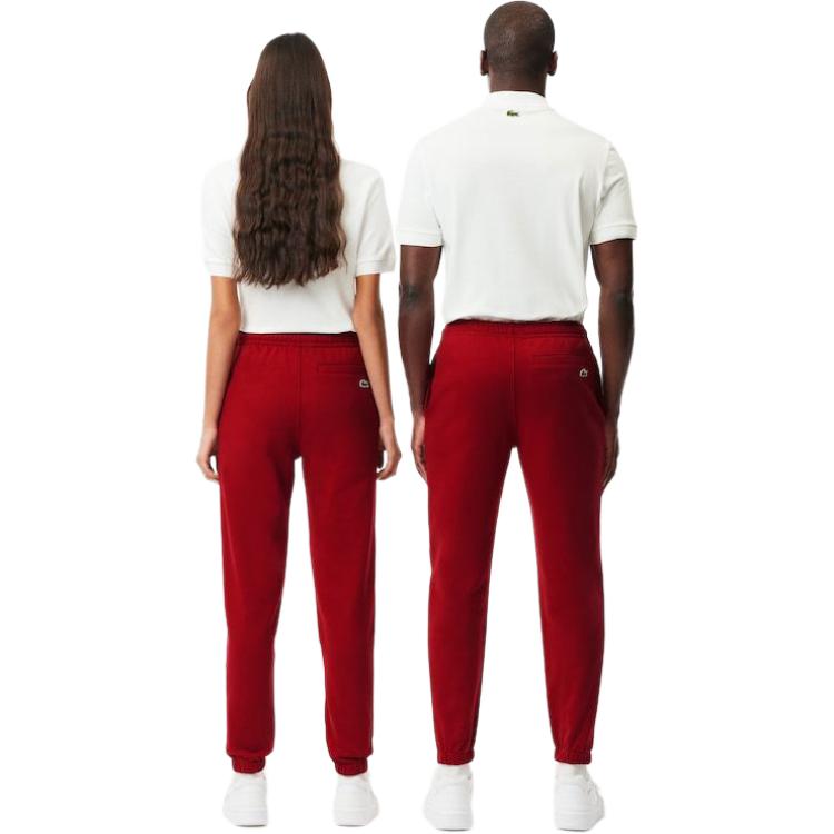 Вязаные спортивные штаты мужские bordeaux LACOSTE, бордовый — фото 4