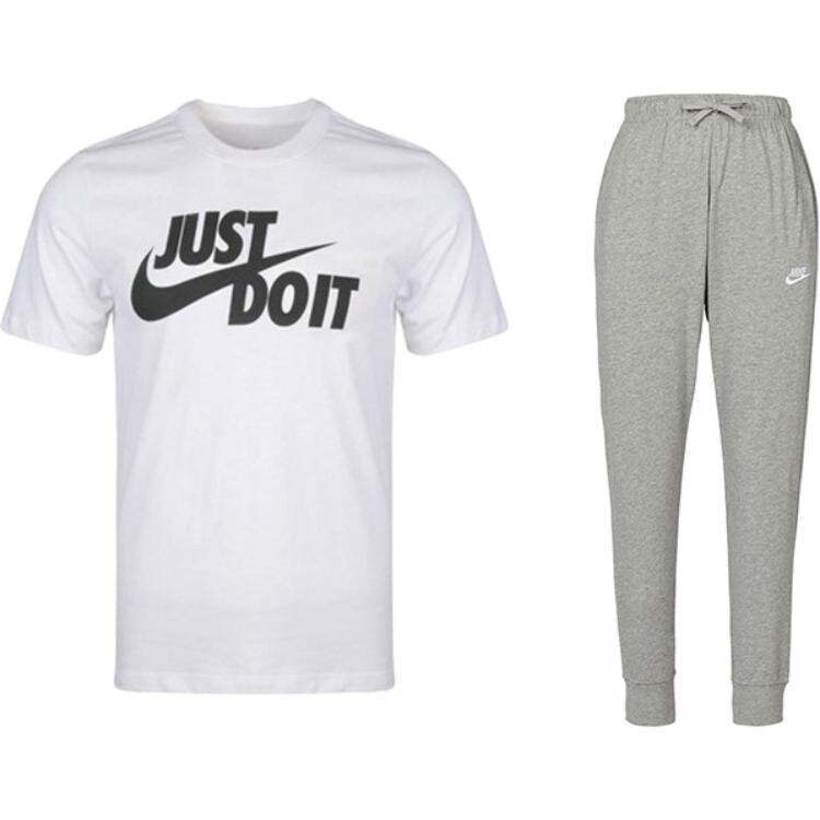 

Повседневная спортивная одежда для мужчин, белый + темно-серый Nike, темно-серый