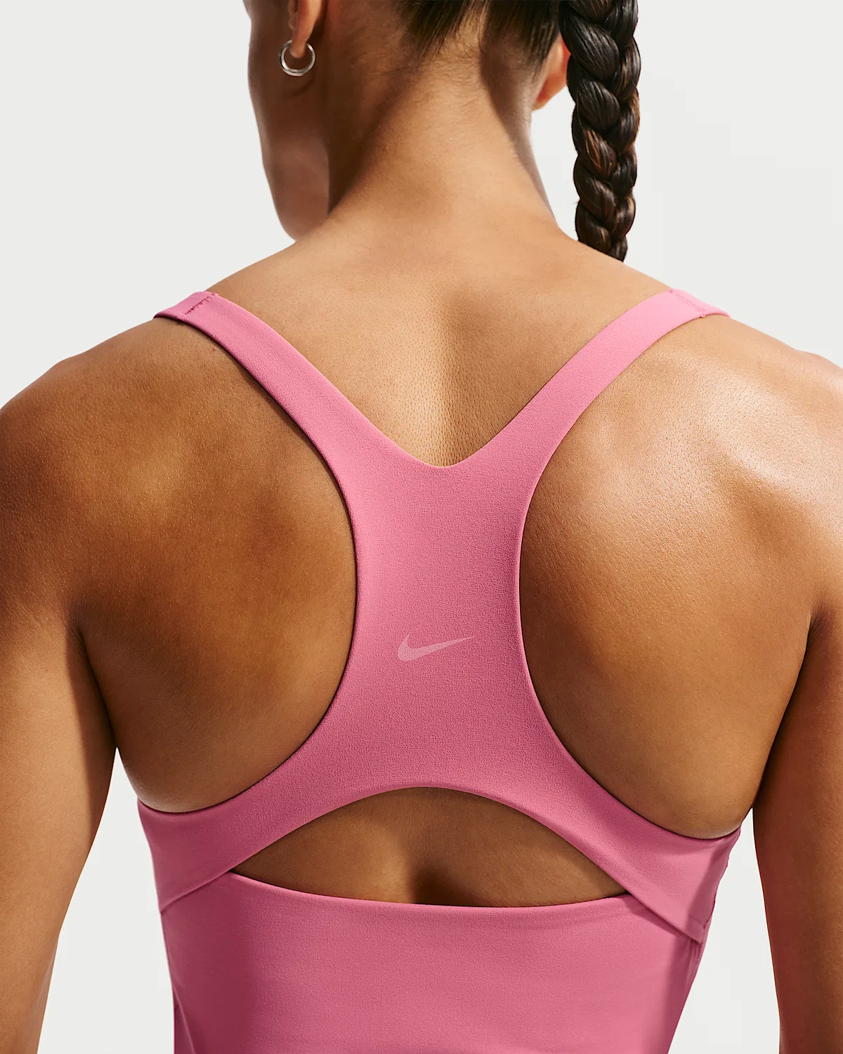 Женский спортивный топ-бра Nike Zenvy с легкой поддержкой, Peony/White — фото 3
