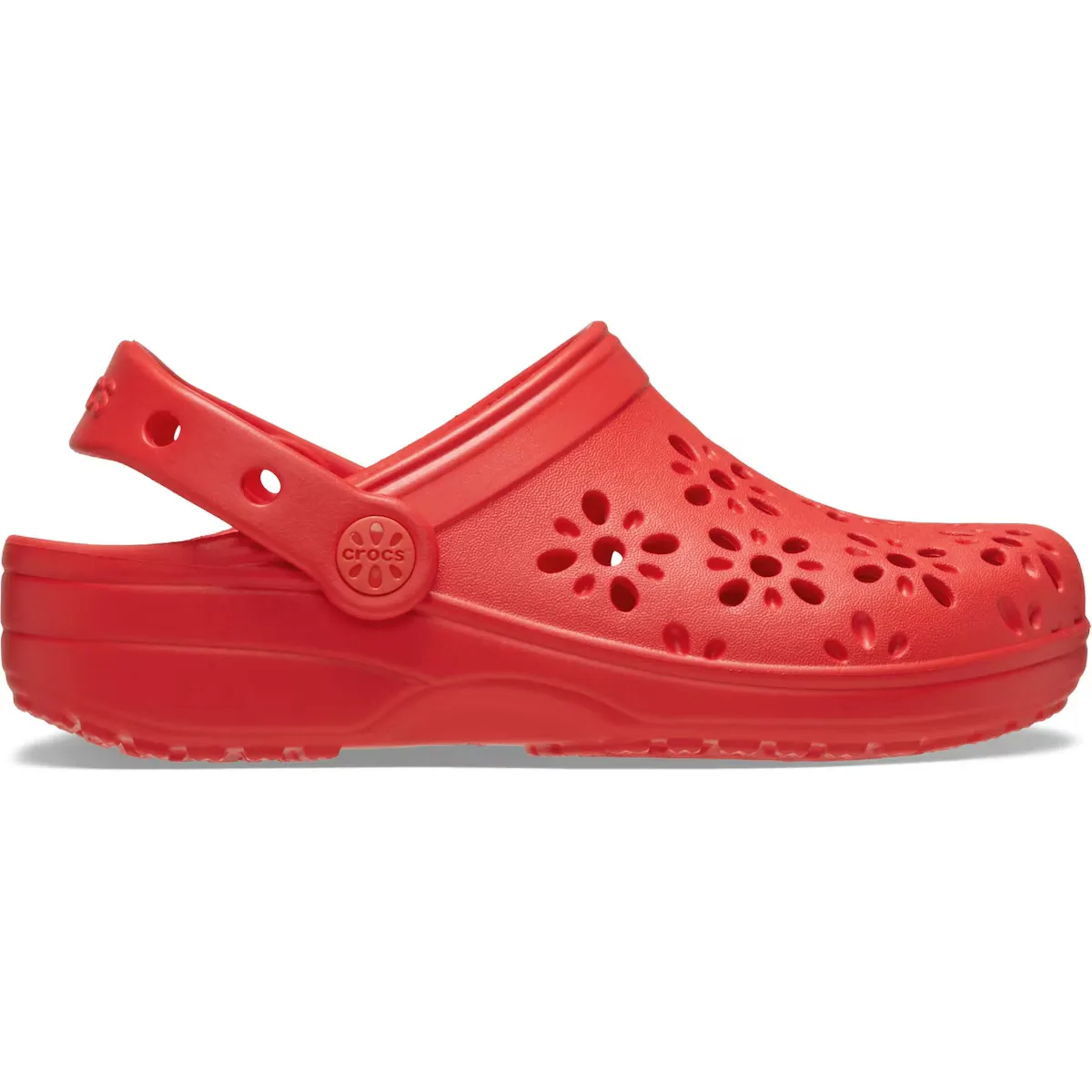 

Классические сабо с цветочным вырезом K Crocs Детские сабо, красный
