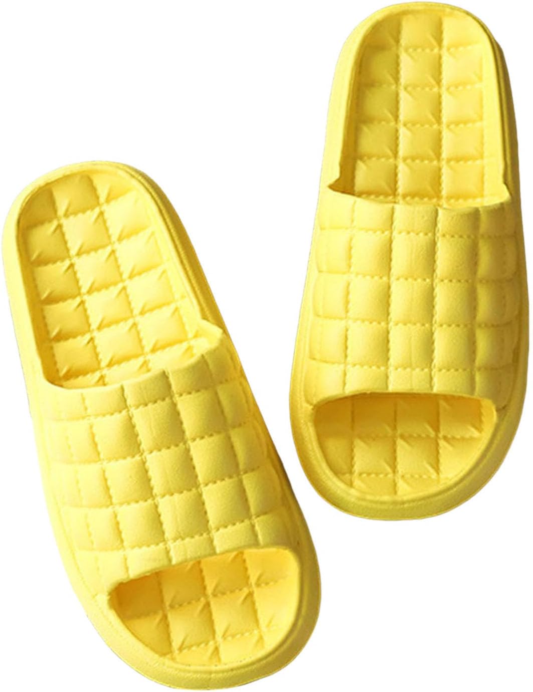 

Душевые тапочки для женщин и мужчин с мягкой стелькой, комфортные, нескользящие, для ванной, шлепанцы, летняя домашняя обувь Generic, желтый
