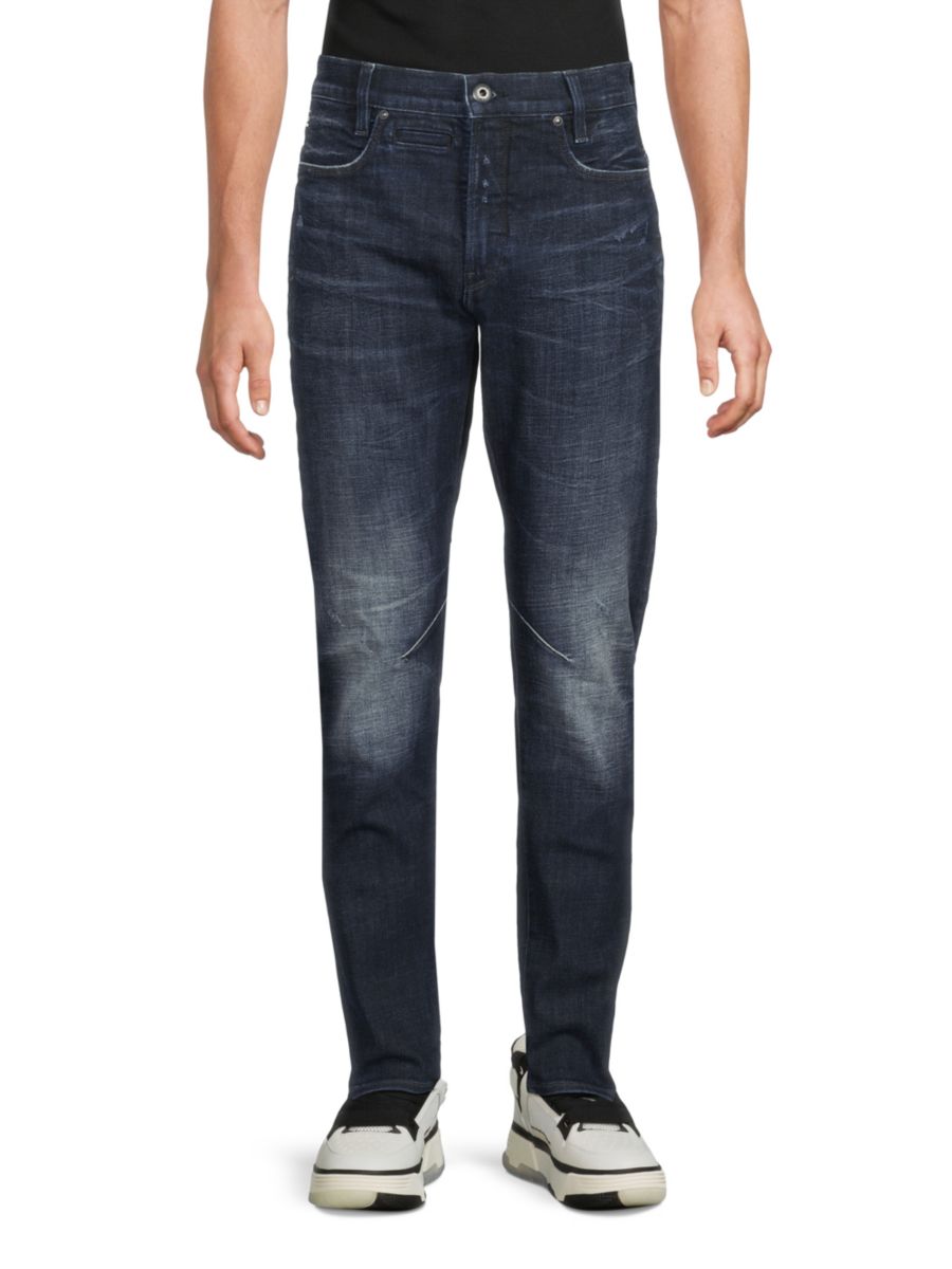

Джинсы D-Staq 3D Whiskered Slim-Fit G-Star, цвет Worn In Ga