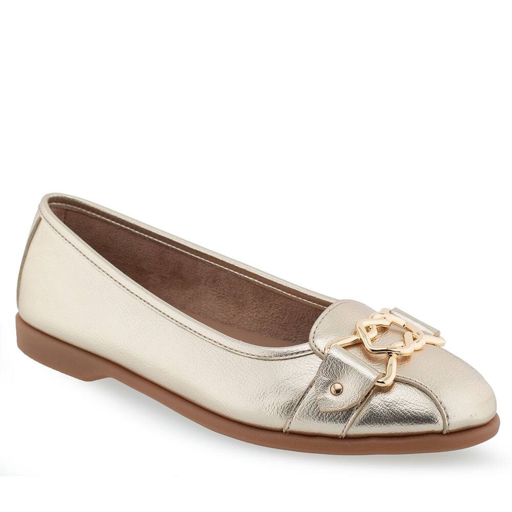 Женские кожаные балетки Aerosoles Bia, цвет Soft Gold Pu
