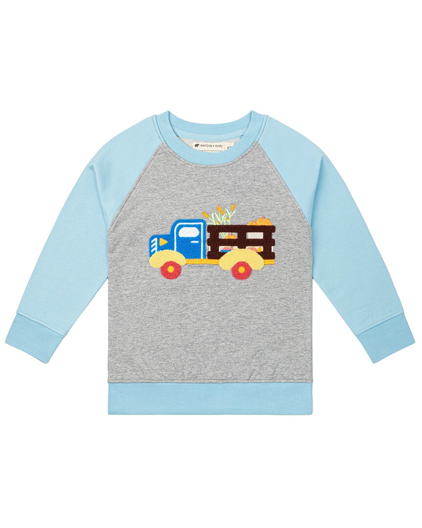 

Свитшот с вышитым круглым вырезом Monica + Andy, мультиколор