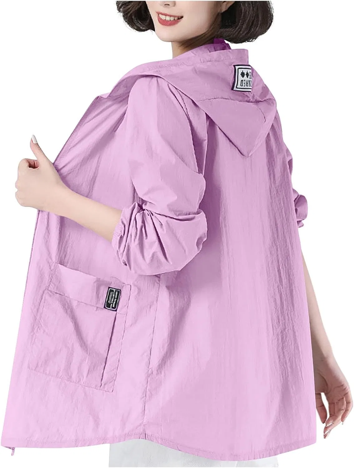 Женская куртка с капюшоном, UPF 50+, Pink