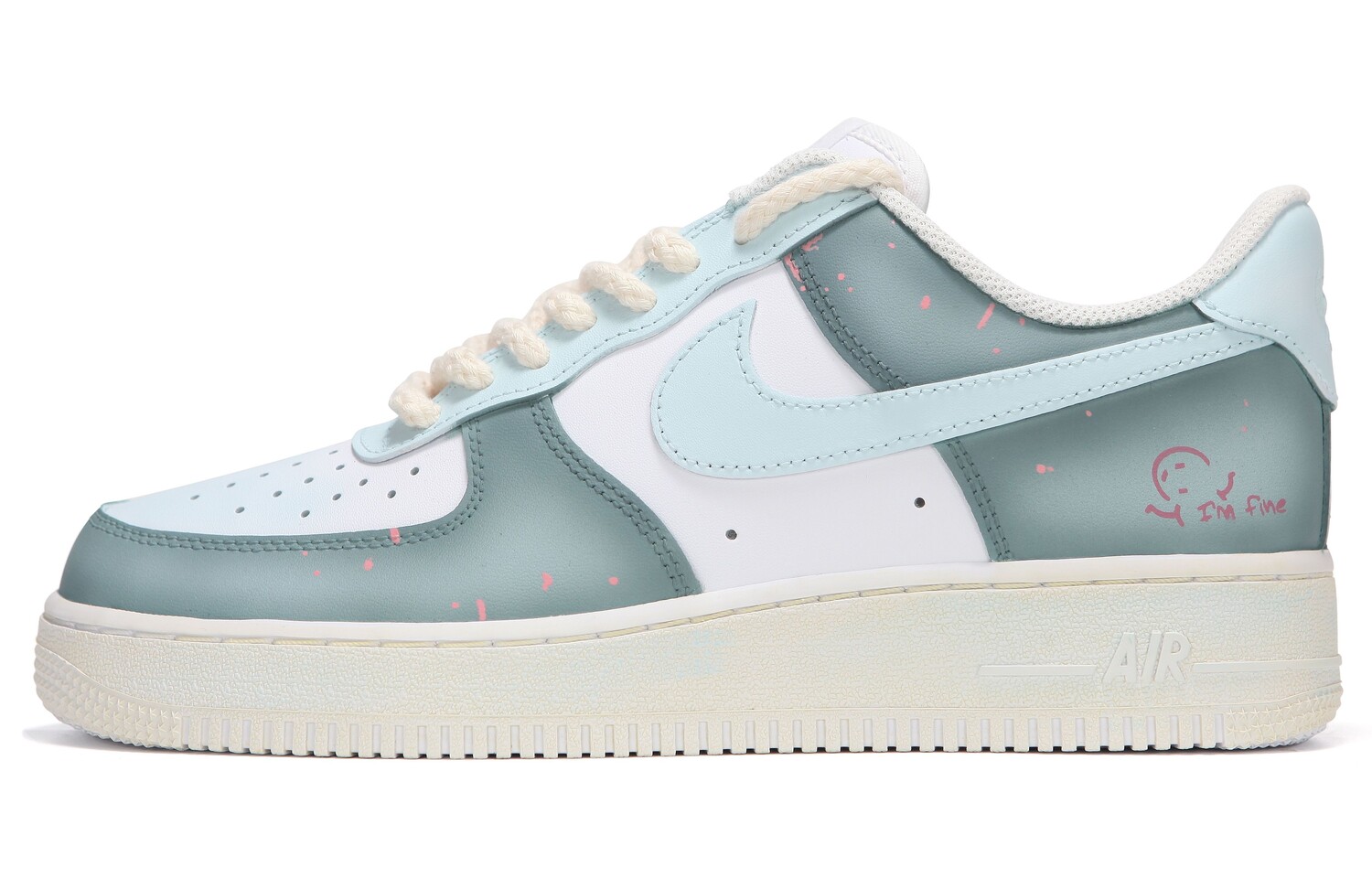 

Кроссовки Nike Air Force 1 Skateboarding Shoes Men Low-top White/blue, голубой, Синий, Кроссовки Nike Air Force 1 Skateboarding Shoes Men Low-top White/blue, голубой