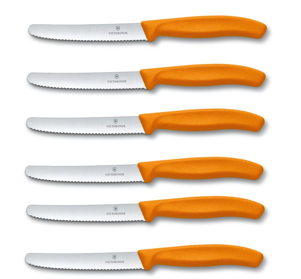 

Набор из 6 томатных ножей Victorinox Swiss Classic Orange, столовые ножи, кухонные ножи, нож для хлеба Victorinox Swiss Army