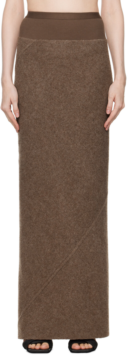 

Коричневая юбка Porterville Coda Maxi Rick Owens, Fawn