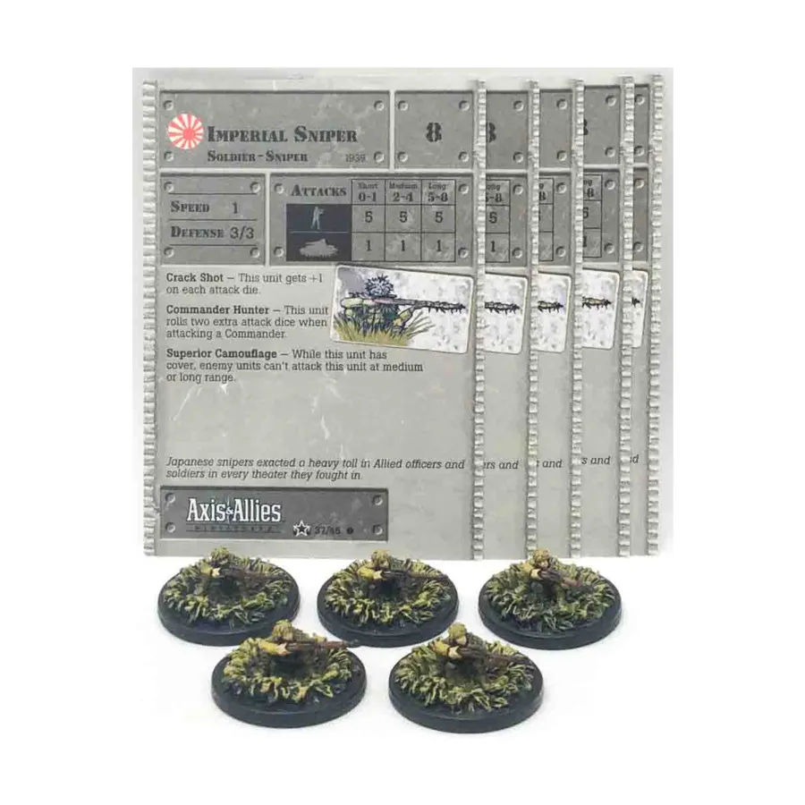 

Имперский снайпер (С) x5, Axis & Allies - Collectible Miniatures Game - Set #2 Singles