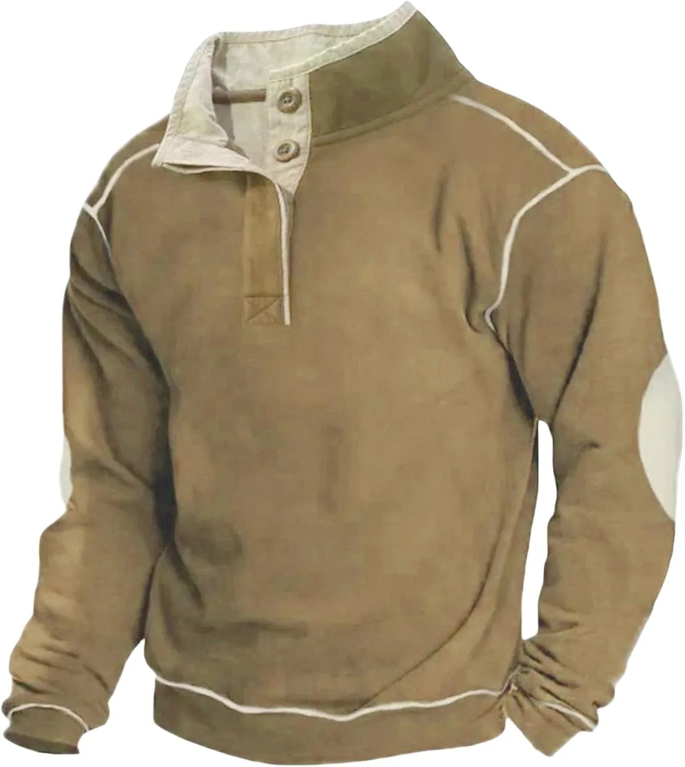 

Мужской худи с 1/4 молнией и лацканом, оверсайз XDFVC